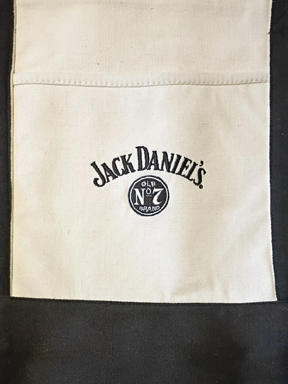 Jack Daniels White & Black Canvas Tote
